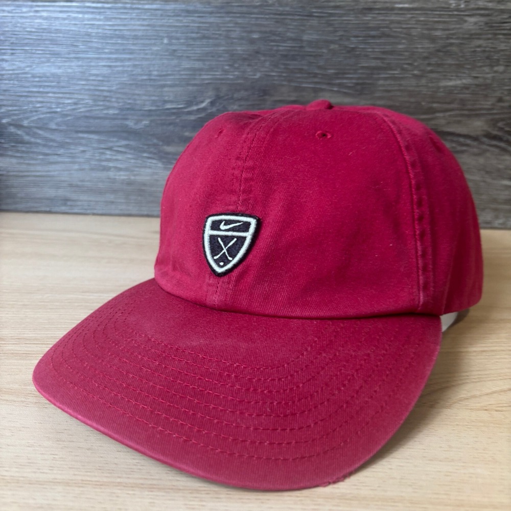 Vintage Nike Hat Cap Strap Back Red Golf Duluth East Greyhounds High School - Picture 4 of 10